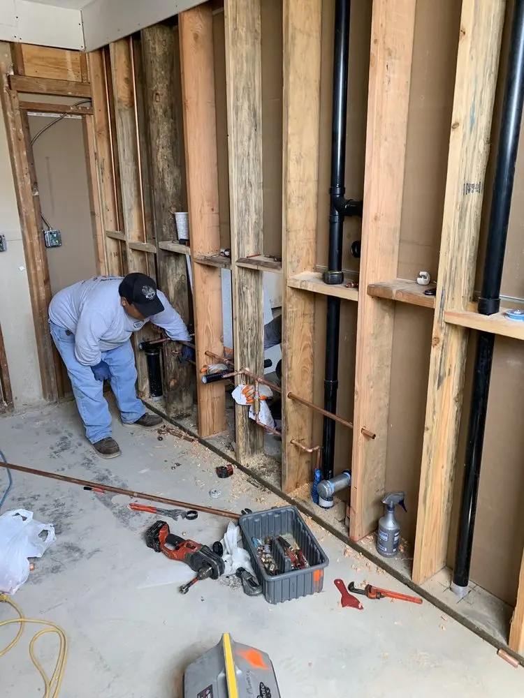 Commercial rough-in plumbing for Gas Line Repair in Ayres